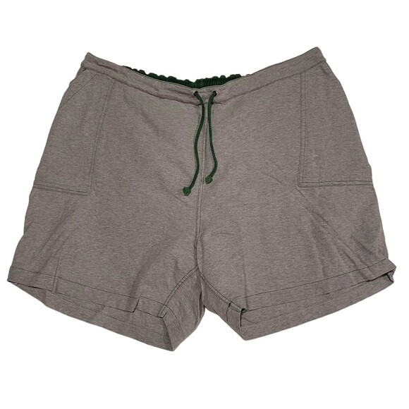 Vintage 90s Mens 2XL Gray Green Dad Elastic Pocket Pro King Drawstring Shorts - Picture 1 of 13
